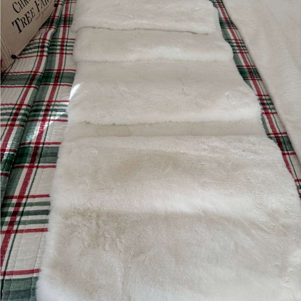 White Faux Fur placemats